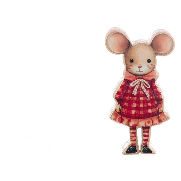 Decoro in legno topolino