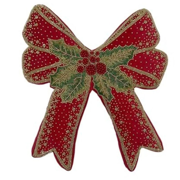 Cuscino fiocco con applicazioni
