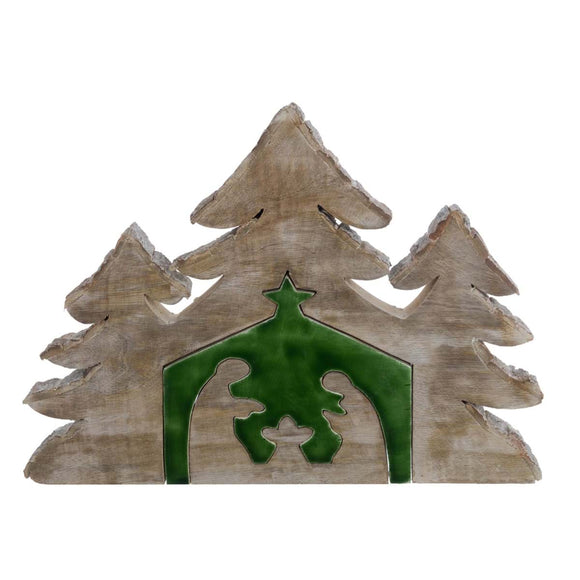 Decoro alberi con natività