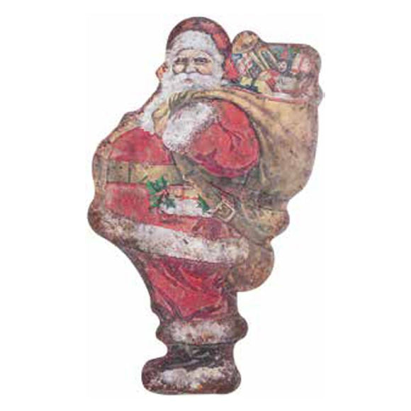 Decoro babbo natale in latta