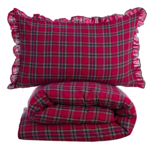 Trapunta con gala tartan