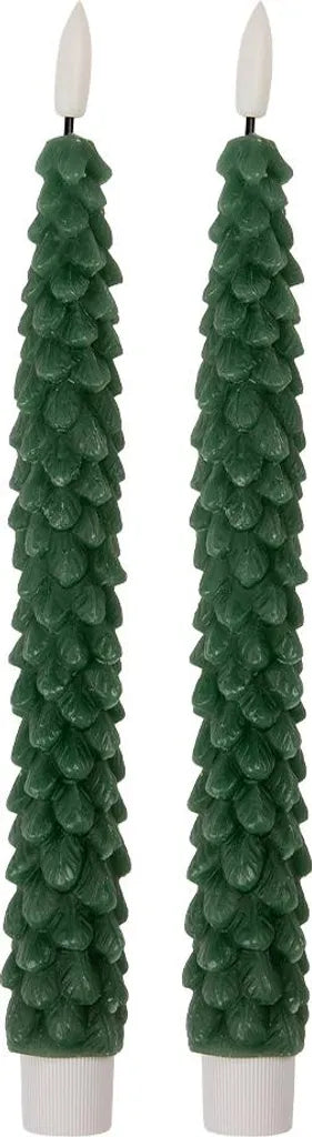 Coppia candele a bastoncino led albero