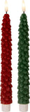 Coppia candele a bastoncino led albero