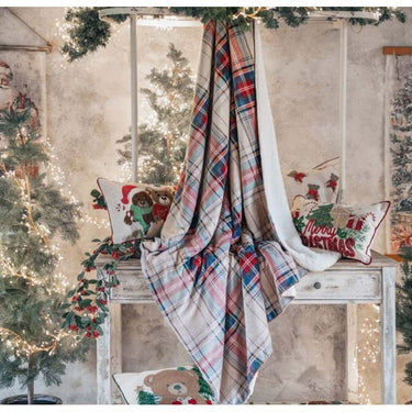 plaid sherpa stampato tartan