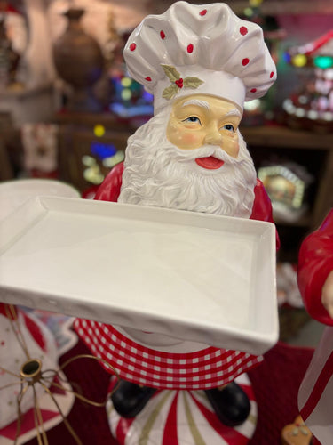 babbo natale pasticciere con vassoio maxi