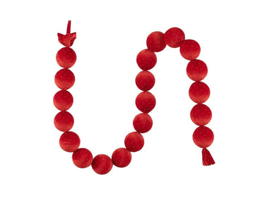 festone natalizio con palle brillanti in velluto EDG